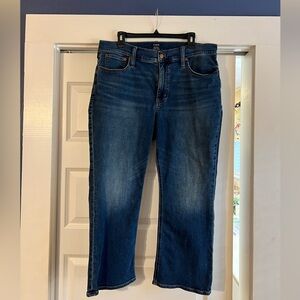 EUC Size 33 J Crew Mid Rise Flare Crop Jeans